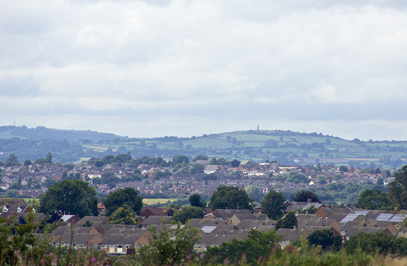 View from The Hills looking over Selston towards Crich Stand.