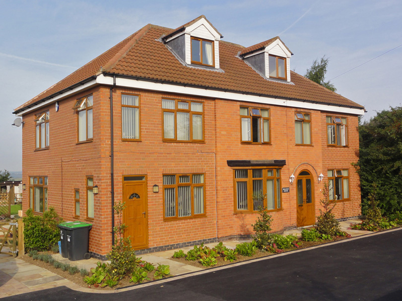 he front elevation with the new drive completed.