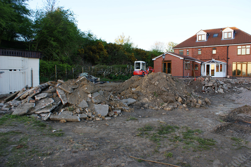Rear garden building site